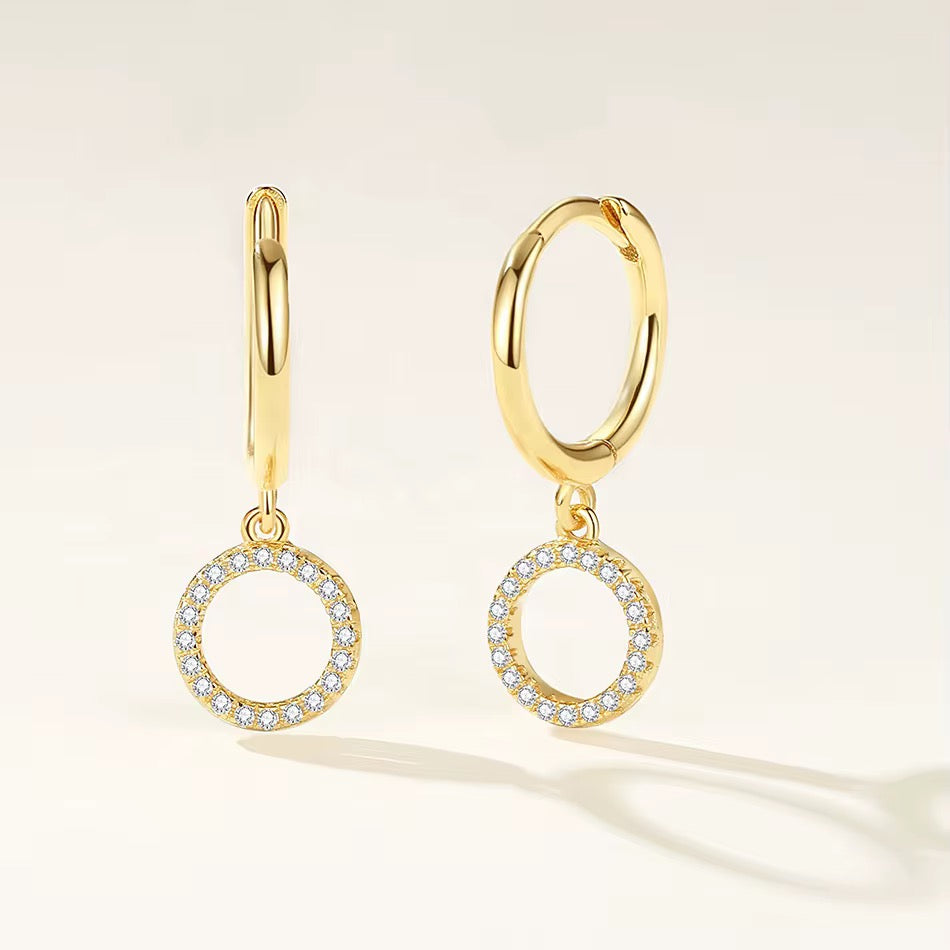 Tiny Hoop Dangle Earrings