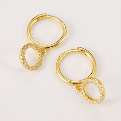Tiny Hoop Dangle Earrings