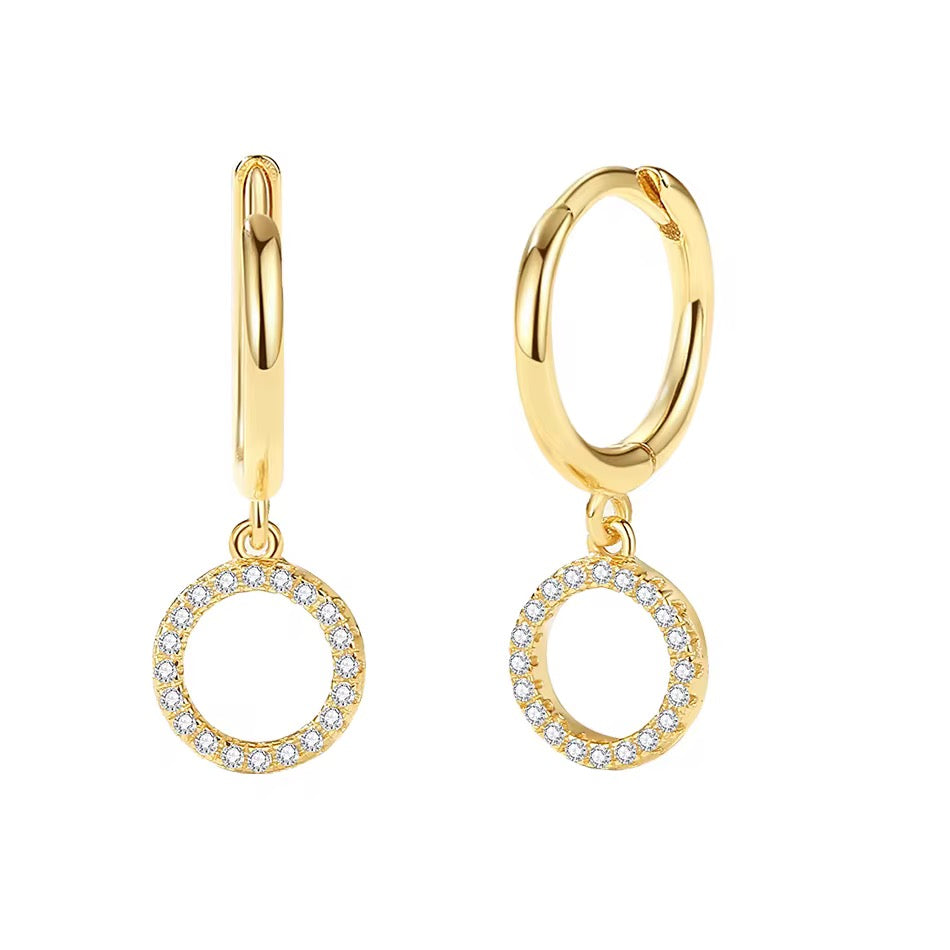 Tiny Hoop Dangle Earrings