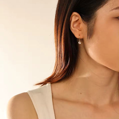 Tiny Hoop Dangle Earrings