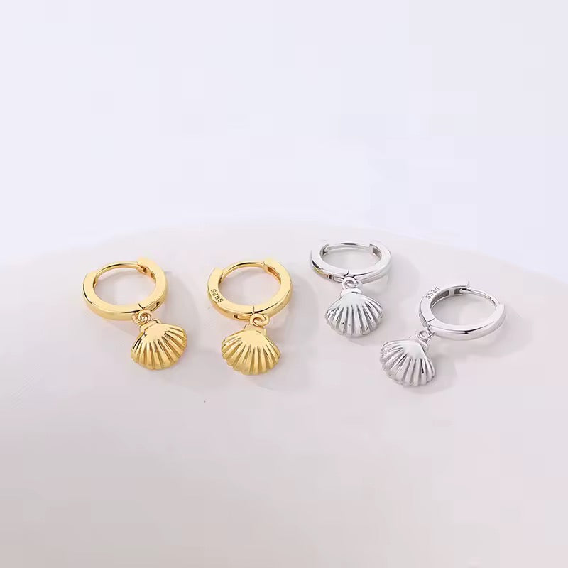 Ocean Hoop Dangle Earrings