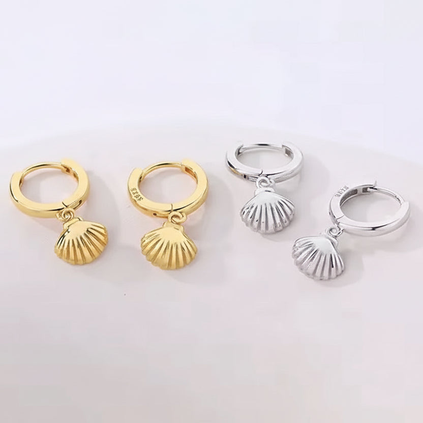 Ocean Hoop Dangle Earrings