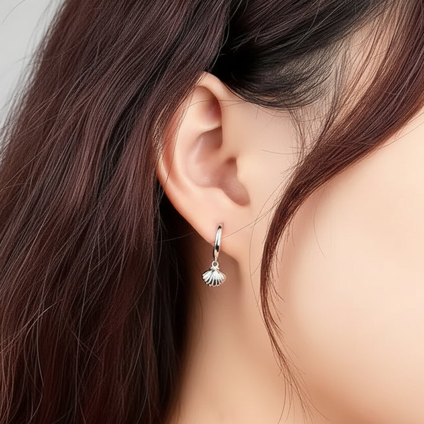 Ocean Hoop Dangle Earrings