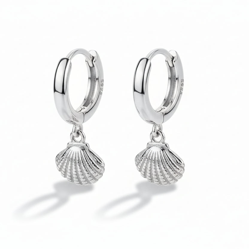 Ocean Hoop Dangle Earrings