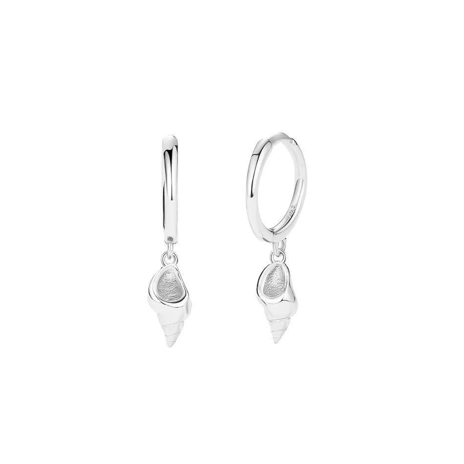 Shell Hoop Dangle Earrings