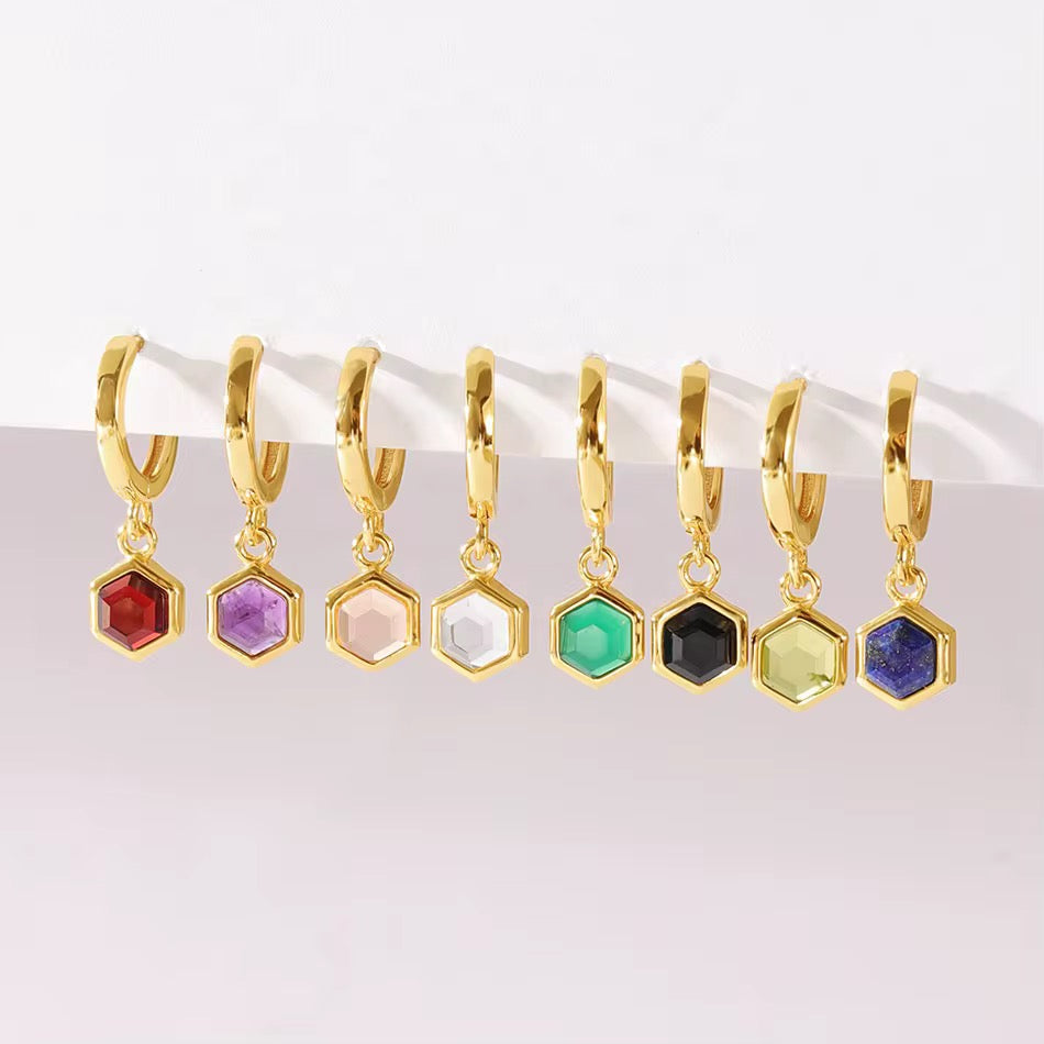 Birthstone Dangle Earrings