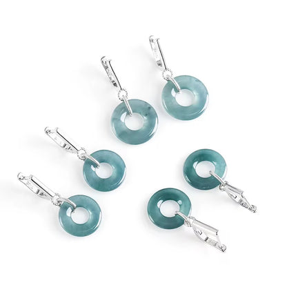 Jadeite Doughnut  Earrings