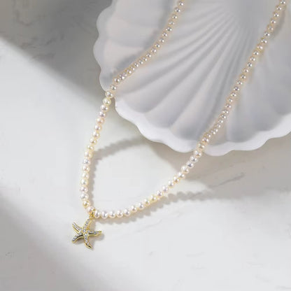 Pearl Necklace with Starfish
