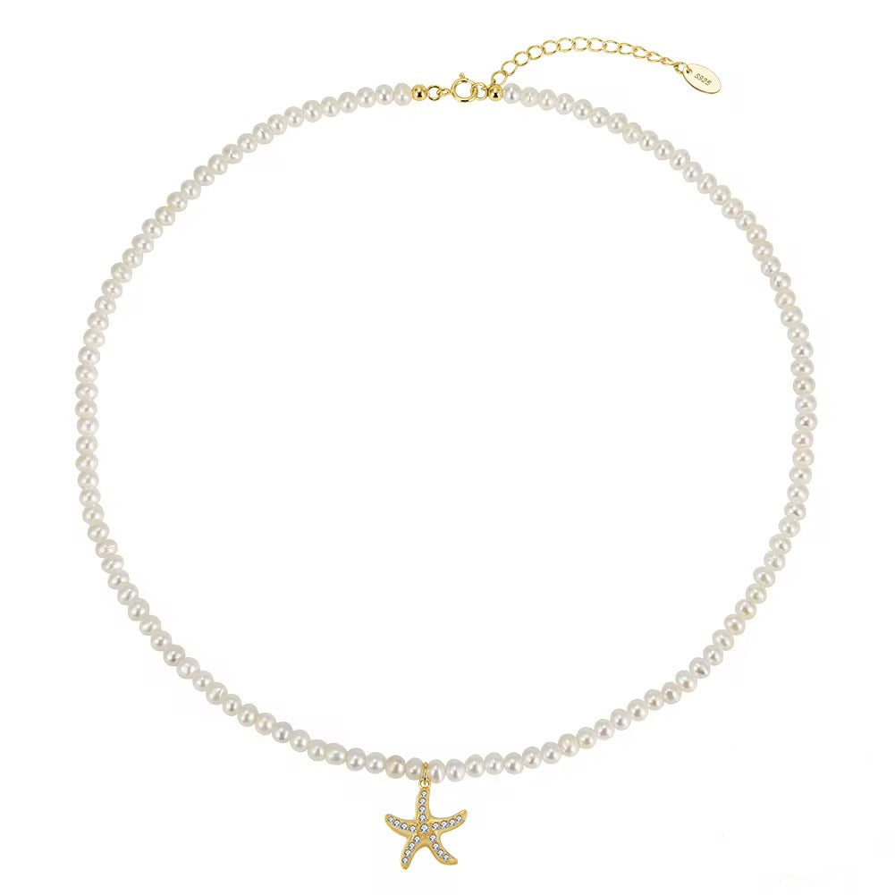 Pearl Necklace with Starfish