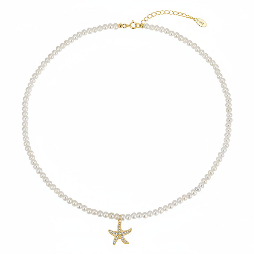 Pearl Necklace with Starfish