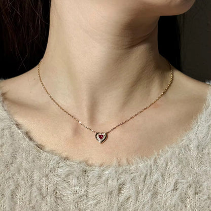 Ruby Heart Necklace