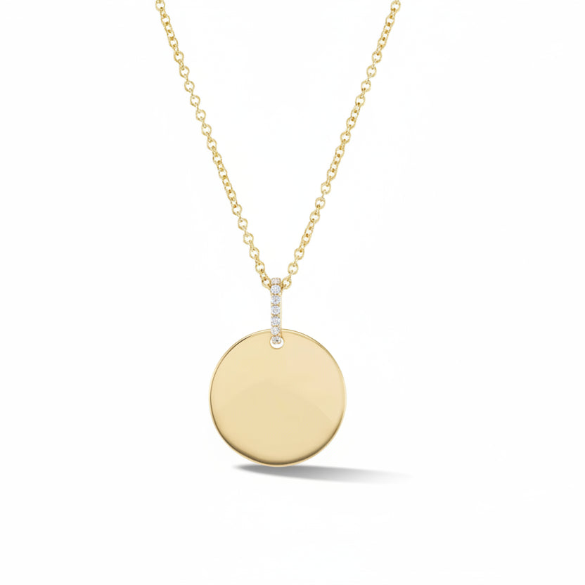 Engravable Disc Tag Pendant