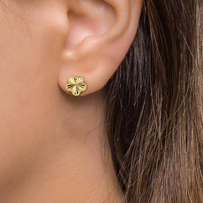 Five-Petal Flower Stud Earrings