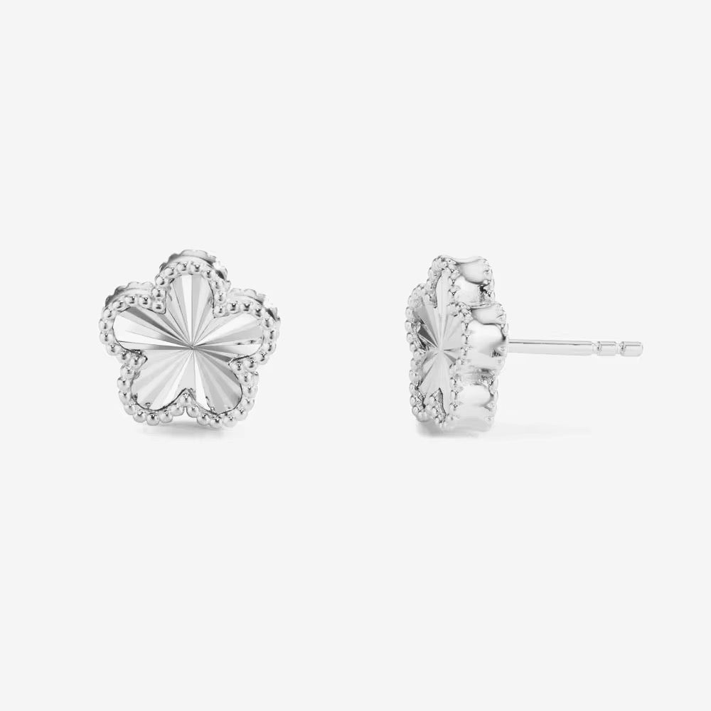 Five-Petal Flower Stud Earrings