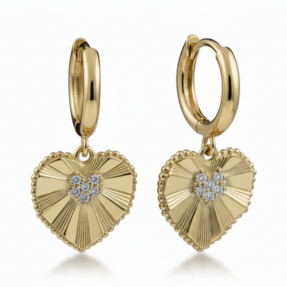 Diamond-Heart-in-Heart Earrings
