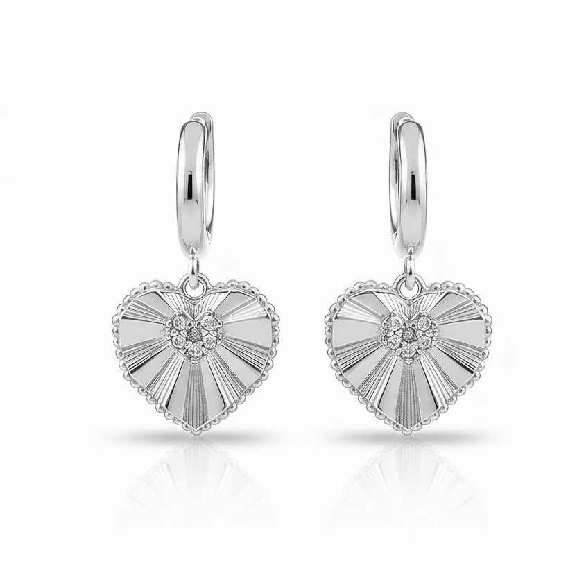 Diamond-Heart-in-Heart Earrings