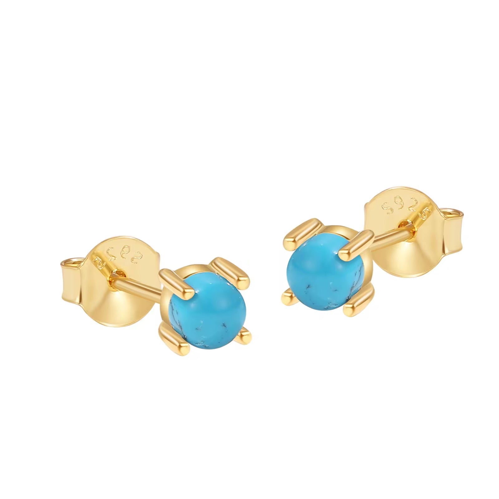 Stone Stud Earrings