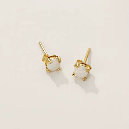 Stone Stud Earrings