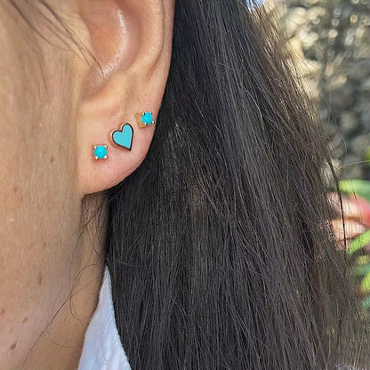 Stone Stud Earrings