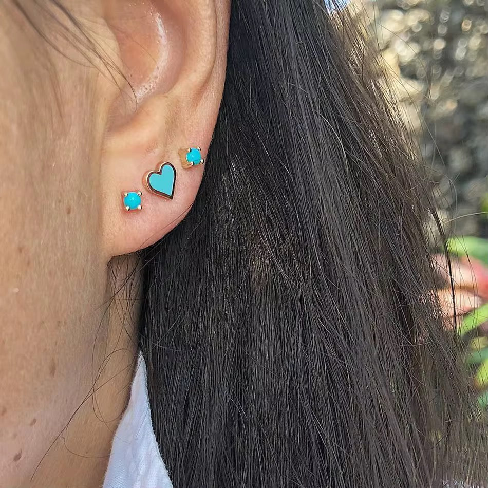 Stone Stud Earrings