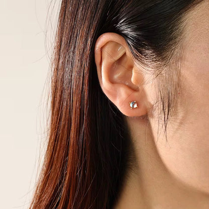 Stone Stud Earrings