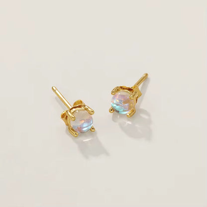 Stone Stud Earrings