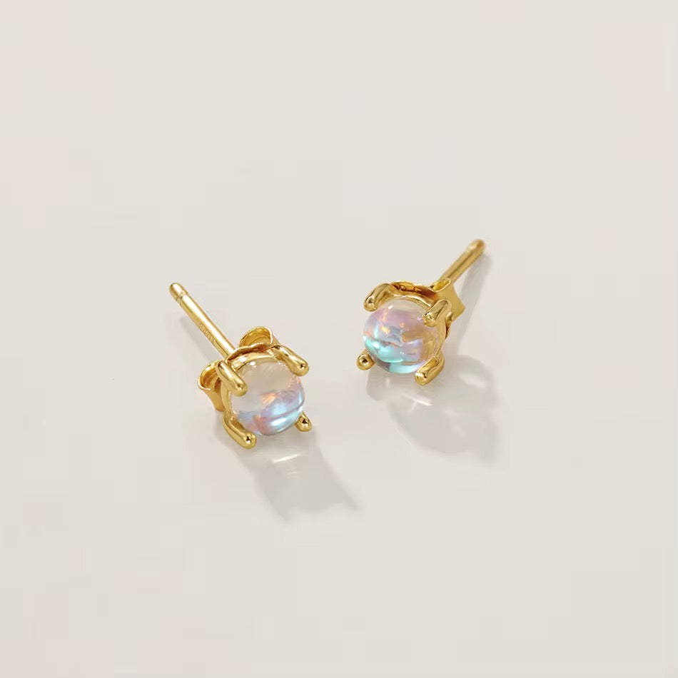 Stone Stud Earrings