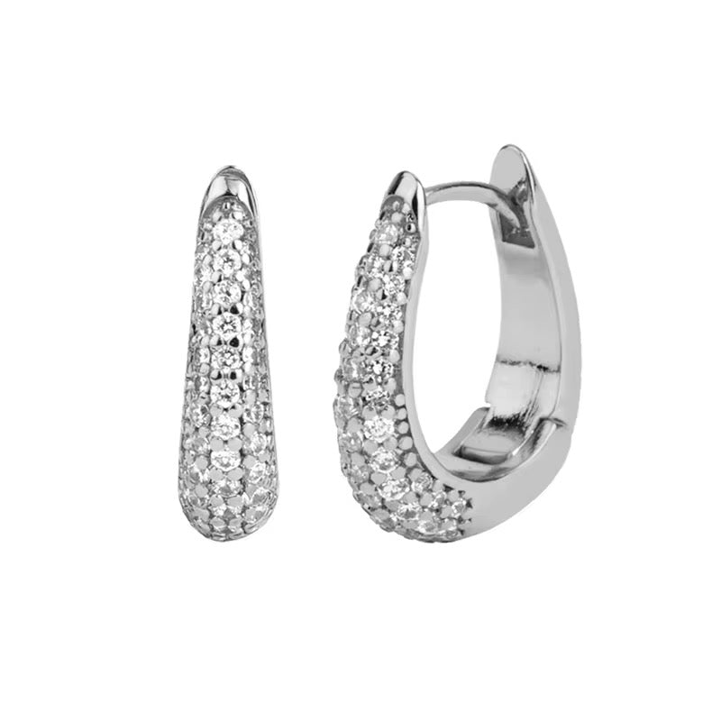 Pave CZ Hoops