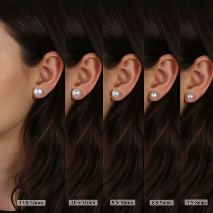 Classic Pearl Studs in White