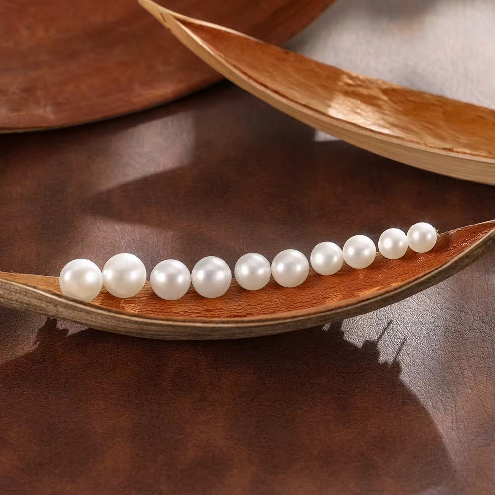 Classic Pearl Studs in White