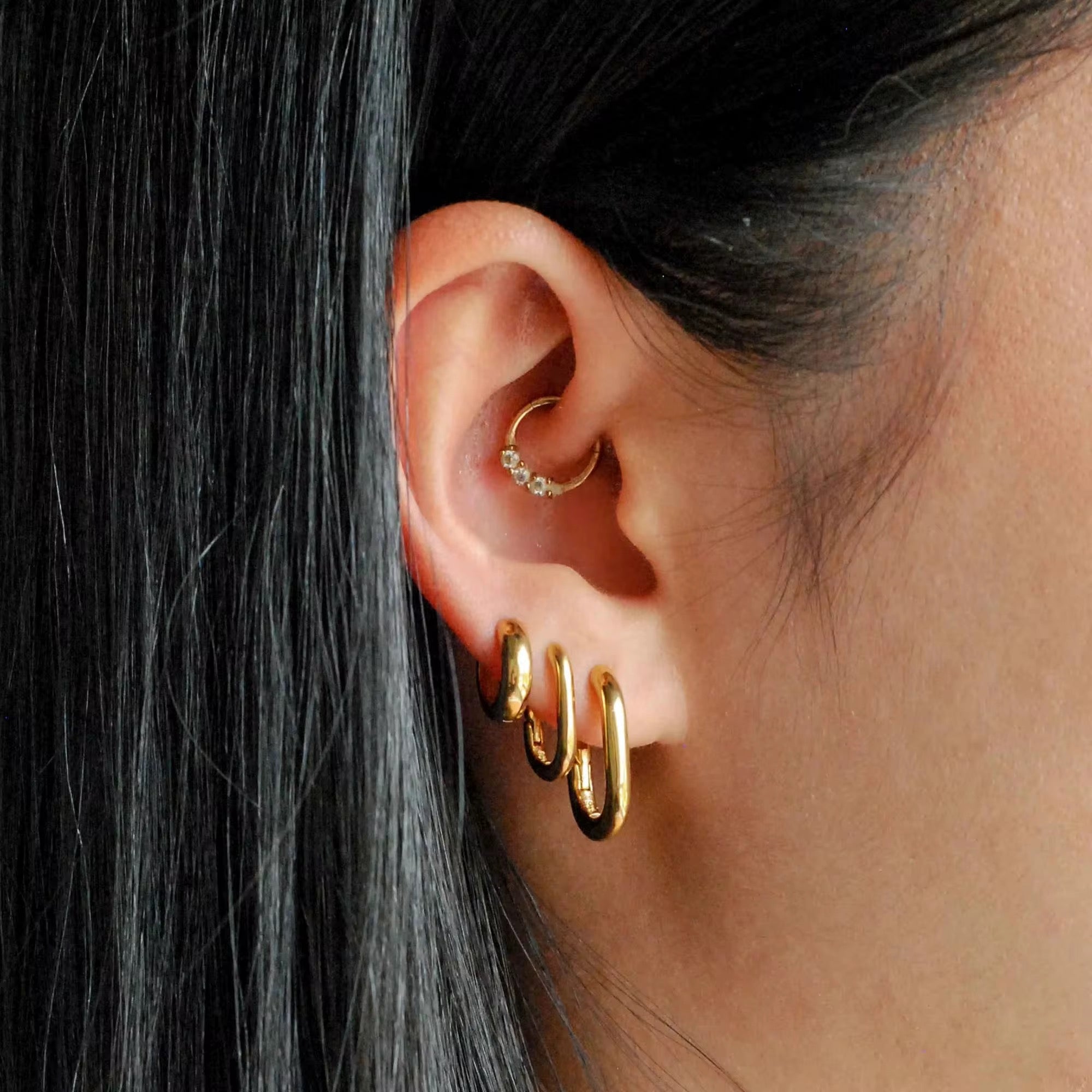 Oval Hoop Earrings