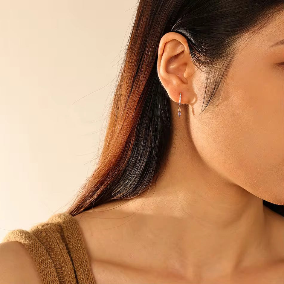 Zirconia Dangle Earrings