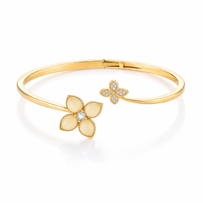 Moonstone Clover Bangle