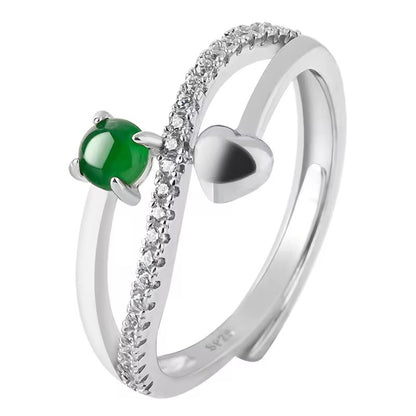 Jadeite  Heart Ring