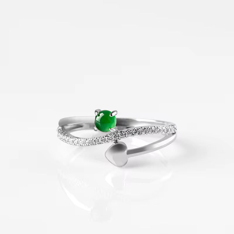 Jadeite  Heart Ring