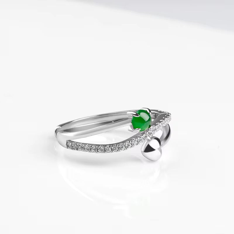 Jadeite  Heart Ring