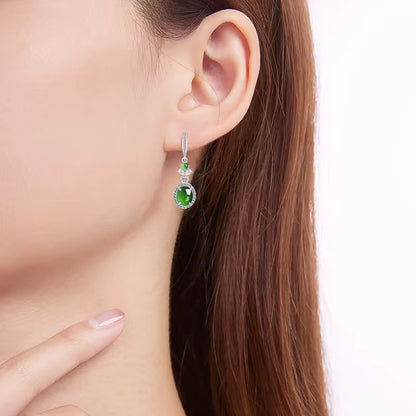 Emerald green Drop Earrings