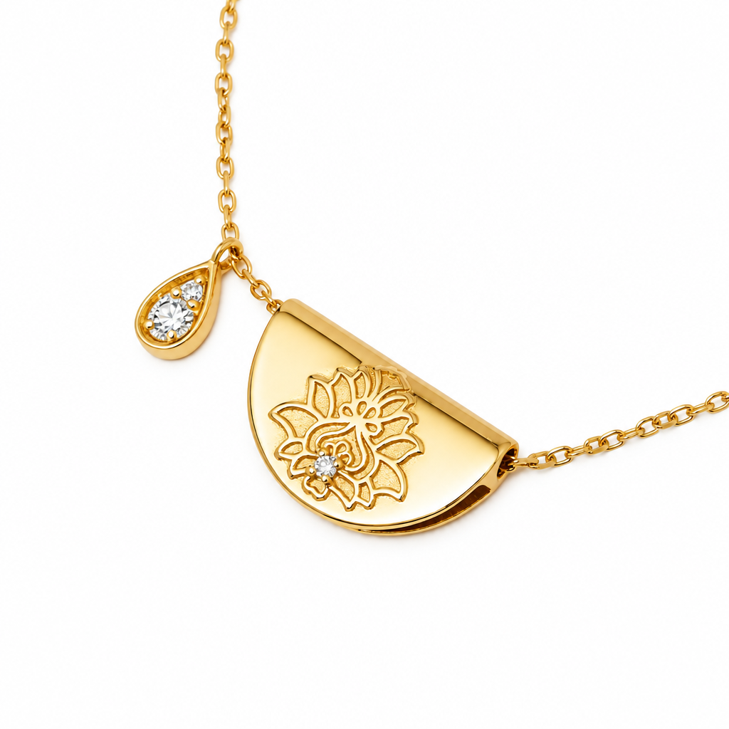 Gold Vermeil necklace By Charlotte Lotus Necklace