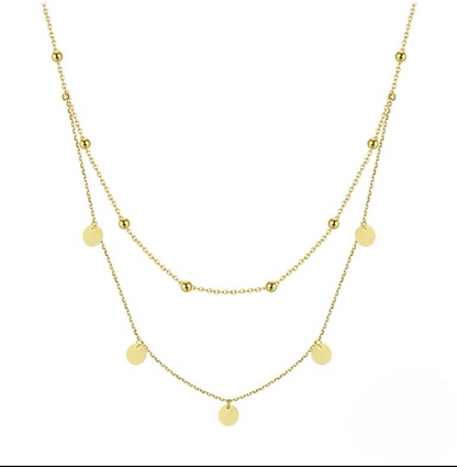 Disc Charms & Double Necklace