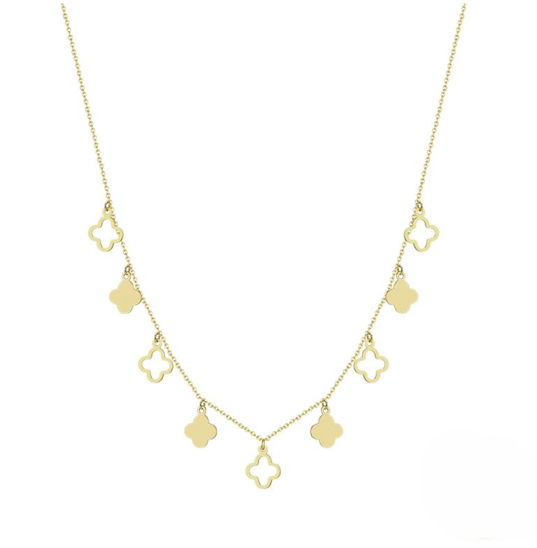 Four Leaf Clover Charm Necklace