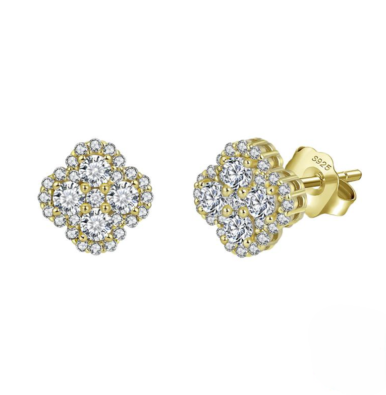 Four-leaf Clover Stud Earrings
