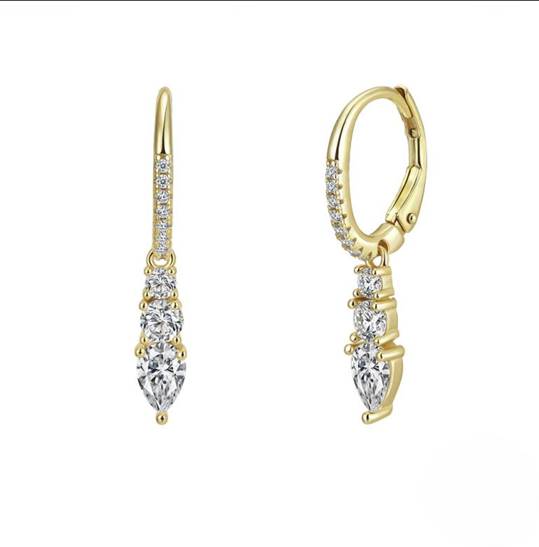 Dangling Zirconia Earrings