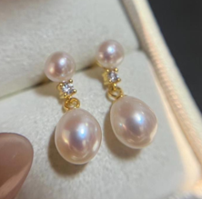 Pearl Drop Stud Earrings
