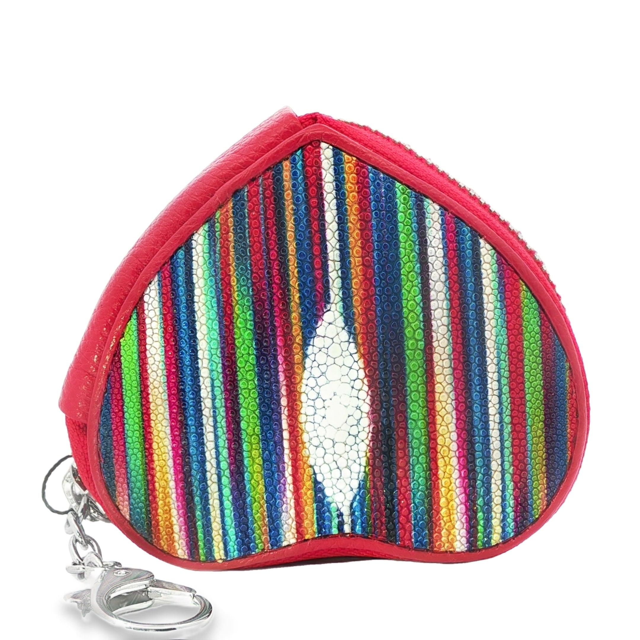 Heart Shaped Stingray Skin Coin Purse