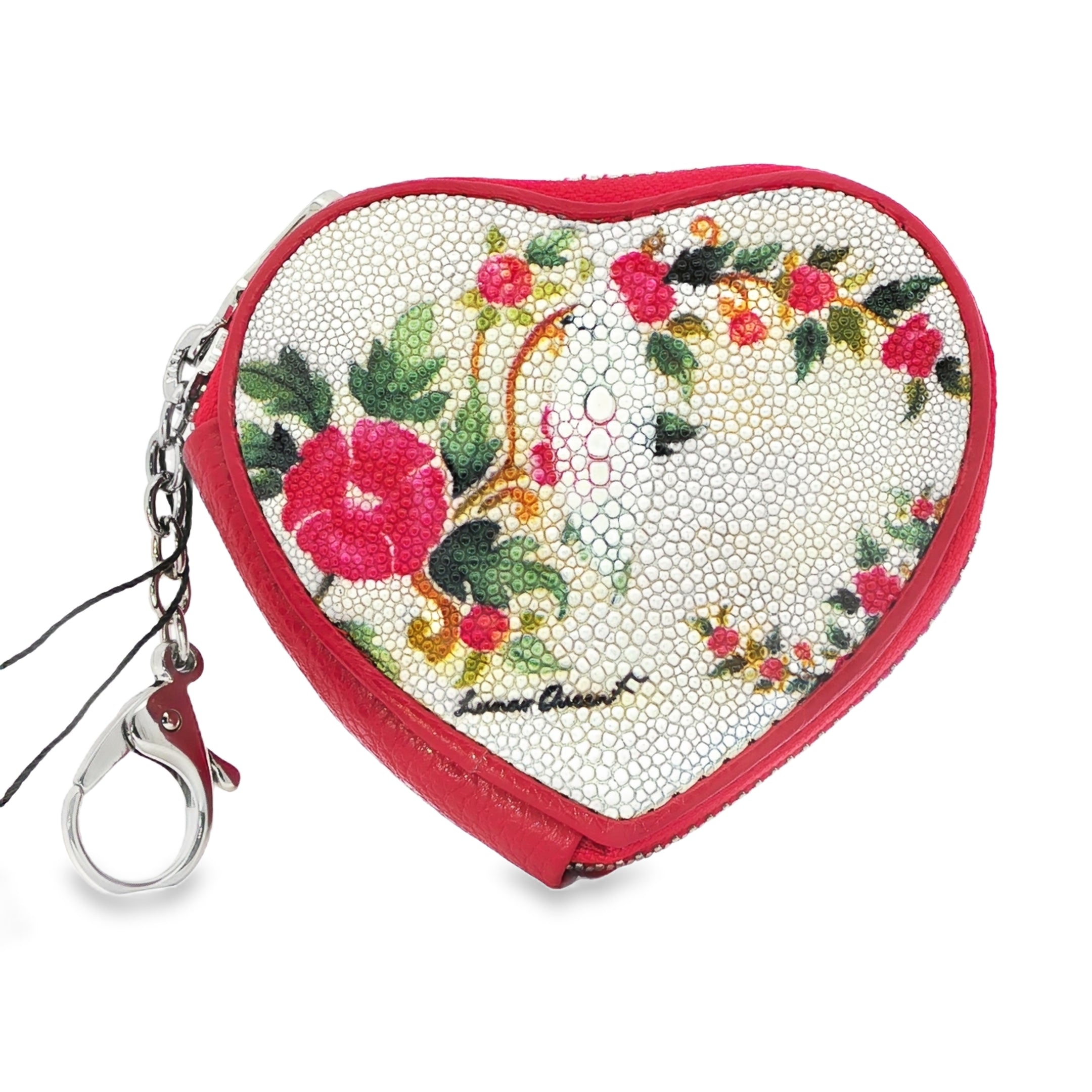 Heart Shaped Stingray Skin Coin Purse