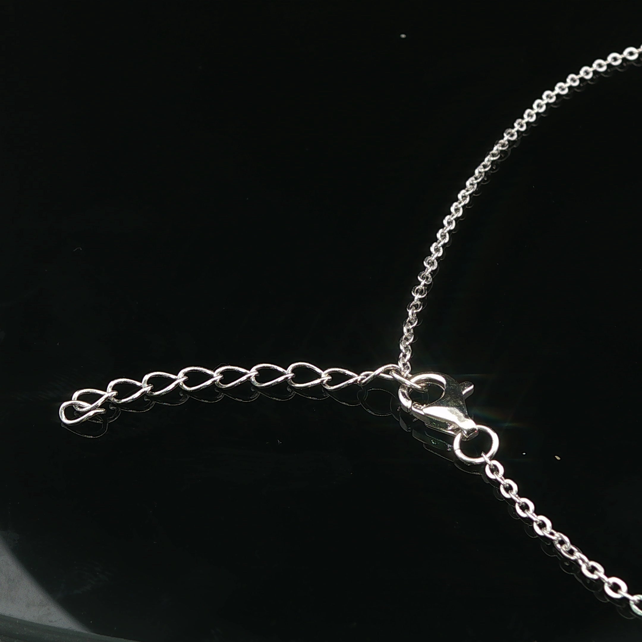 Blue Heart CZ Necklace