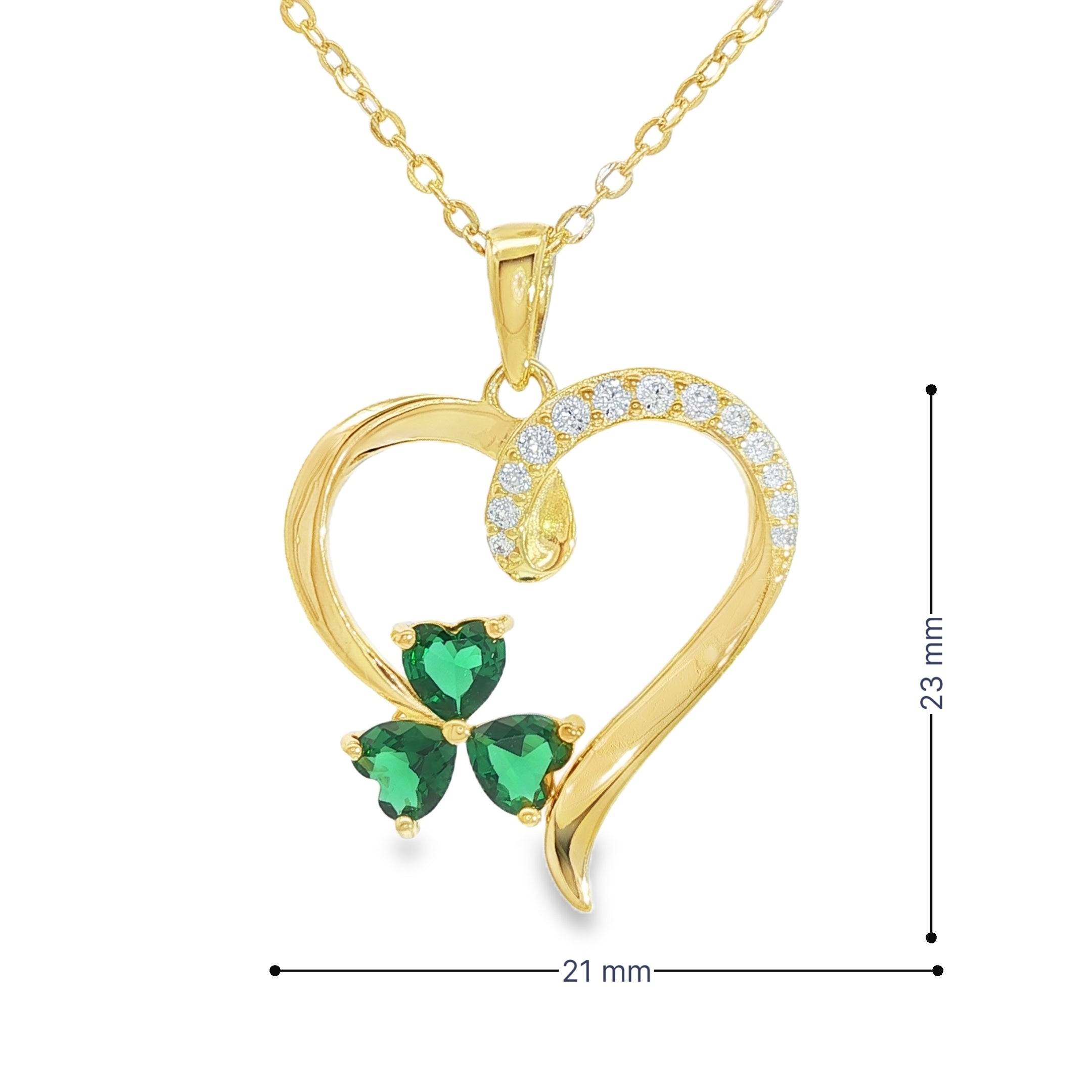 Green Heart Stone Necklace