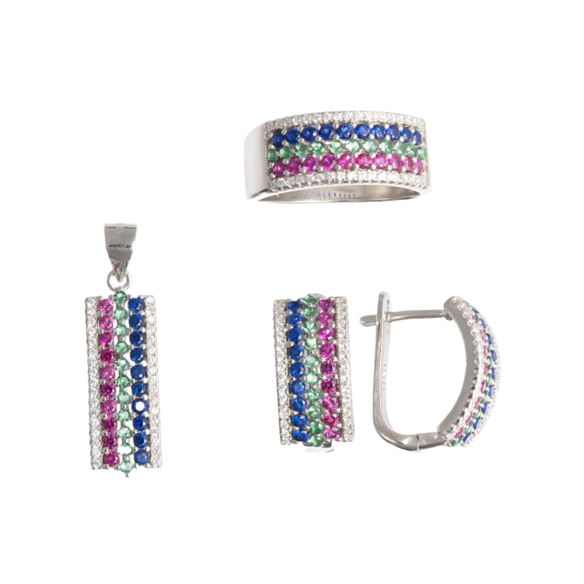 Multi-colored Stone Earrings image 0