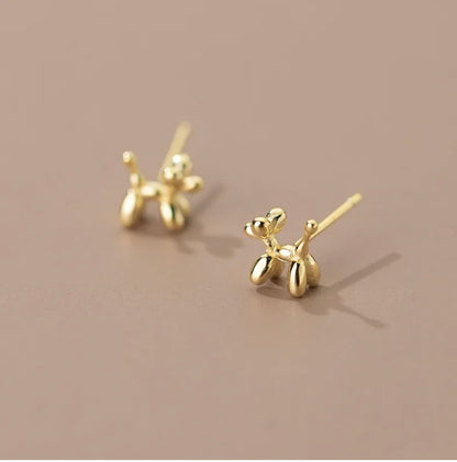 Tiny Balloon Dog Stud Earrings image 1