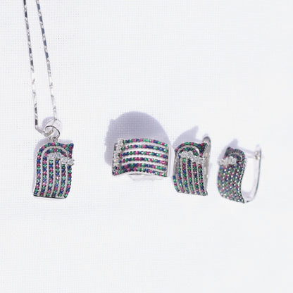 Multi-colour Stone Ring image 1